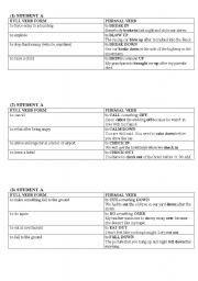 English Worksheet: phrasal verbs game
