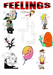 English Worksheet: Feelings crossword