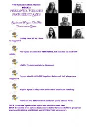 English Worksheet: The conversation game - DECK 2