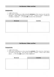 English worksheet: Pairwork Father and Son