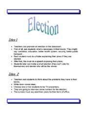 English worksheet: Election