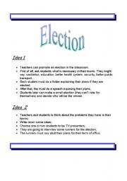 English Worksheet: Election