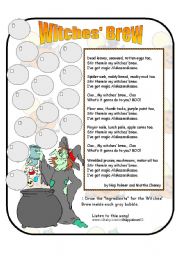 English Worksheet: Witches Brew