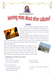 English Worksheet: Reading about different cultures