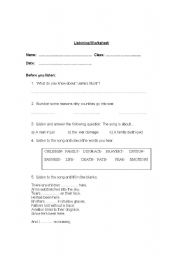 English Worksheet: James Blunt song 