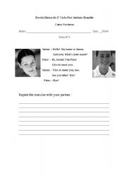 English Worksheet: Whats your name?