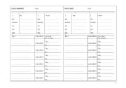 English Worksheet: overview simple present simple past