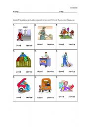 English Worksheet: Goods and Services