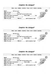 English Worksheet: Comparatives and superlatives