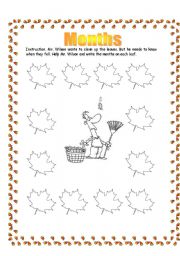 English Worksheet: Months