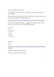 English Worksheet: Dubai (cloze test - reading): teachers guide