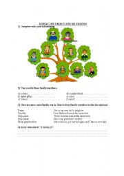 English Worksheet: my family