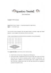 English Worksheet: Question Baseball