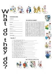 English Worksheet: Community helpers