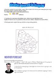 English Worksheet: Weather Forecast 