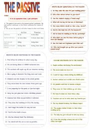 English Worksheet: The Passive