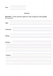 English worksheet: Prewrite Organizer