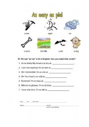 English worksheet: As as Idioms