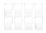 English Worksheet: Picture Book Storyboard (6-Page Book)