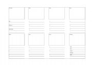 English worksheet: Picture Book Storyboard (6-Page Book)