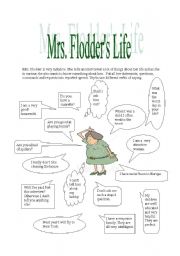 English Worksheet: Mrs. Flodders Life - reported speech