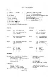 English Worksheet: Facts , figures and measures