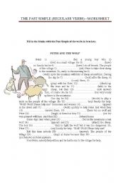 English Worksheet: The Past Simple(regular verbs)