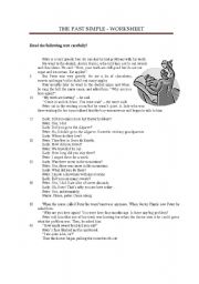 English Worksheet: Test on past simple