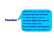 English worksheet: Classroom language