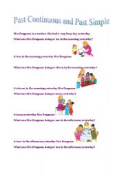 English worksheet: Past Simple and Past Continuous Tense