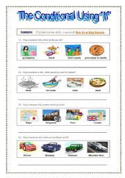 English Worksheet: If You Became Rich... Using 