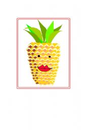 English Worksheet: Smiling fruits flashcards(10)