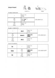 English worksheet: Simple Present Reference