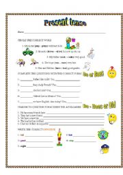 English Worksheet: PRESENT TENSE QUESTION FORM