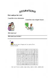 English worksheet: jobs