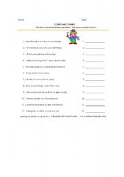 English Worksheet: contractions