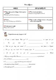English Worksheet: future review be going to vs will