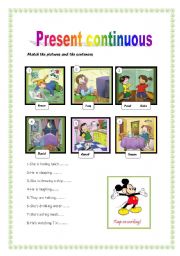 English Worksheet: Present continuous 1