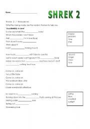 English Worksheet: Shrek 2 - 