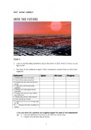 English Worksheet: Into the future