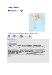English Worksheet: Infinitive or -ing?