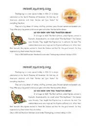 English Worksheet: thanksgiving day