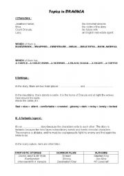 English worksheet: Topics in DRACULA