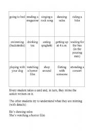 English Worksheet: Miming