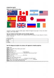 English Worksheet: Country Quiz