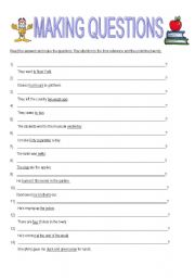 English Worksheet: QUESTIONS