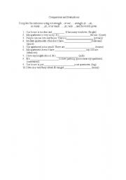 English worksheet: comparisons and evaluations