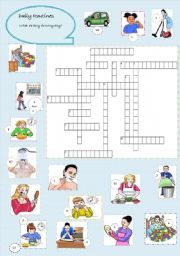 Daily Routines Crossword