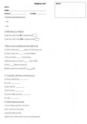 English Worksheet: tests about verb to be negative-affirmative