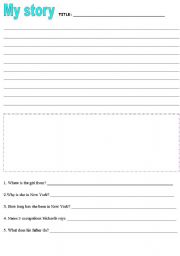 English worksheet: MY STORY